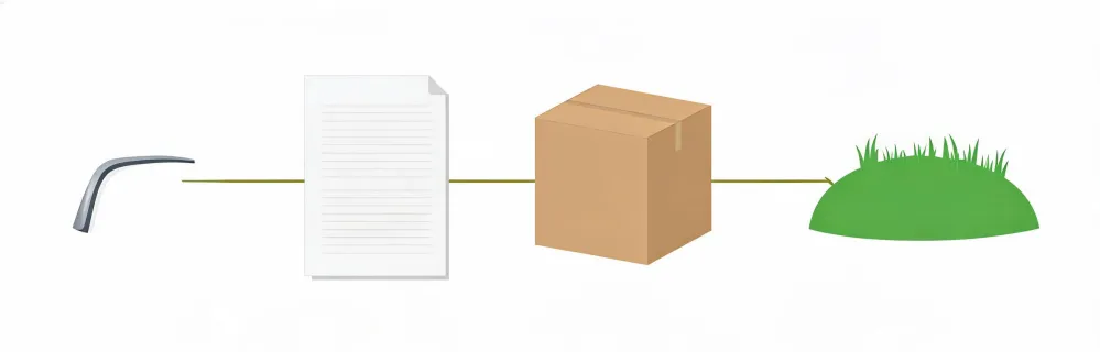 Procurement route from tool brief to quote review, illustrative only